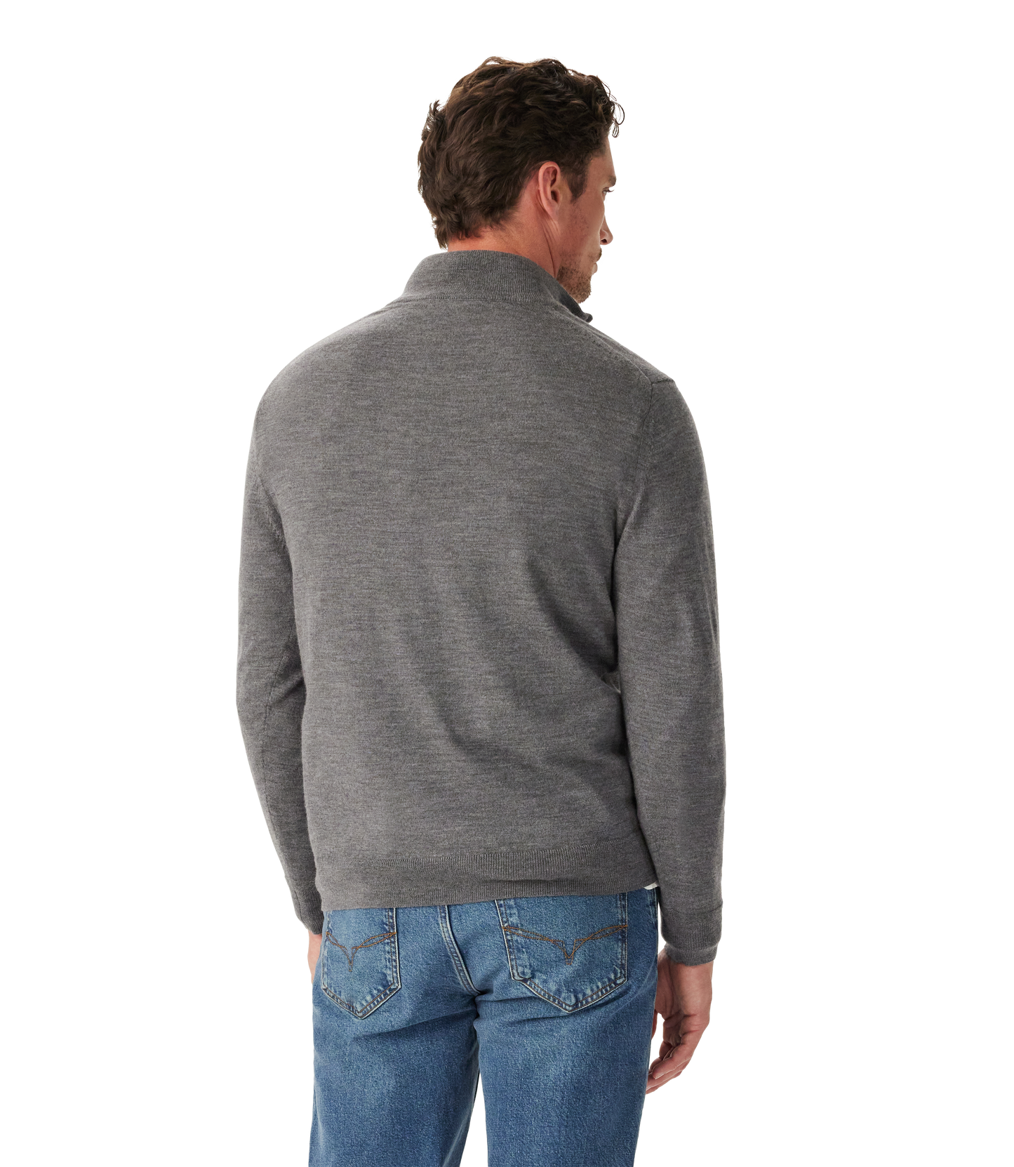 Ernest merino 1/4 zip knit