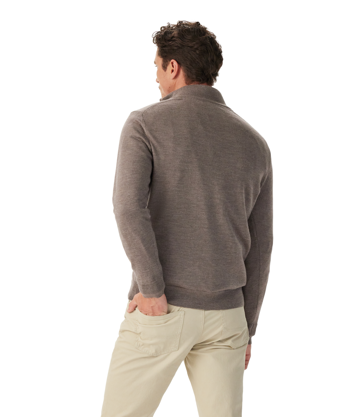 Ernest merino 1/4 zip knit