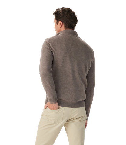 Ernest merino 1/4 zip knit