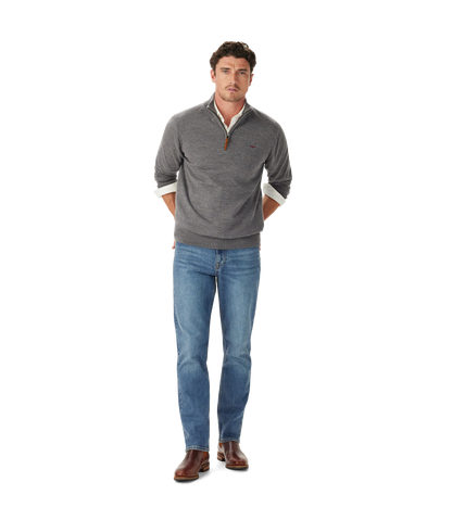 Ernest merino 1/4 zip knit