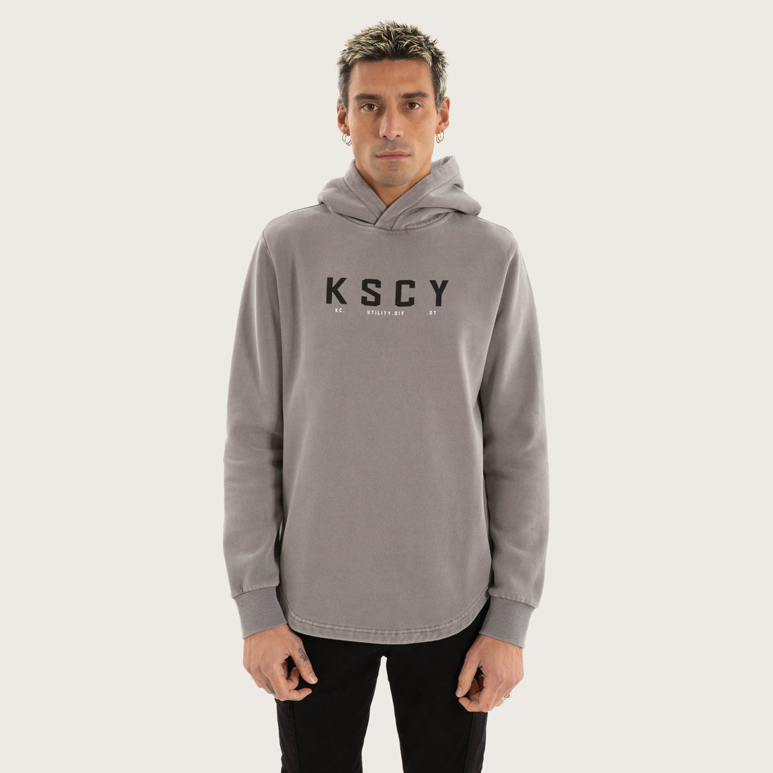 Wander Dual Curved Hoodie Pigment Frost Grey - KSCY