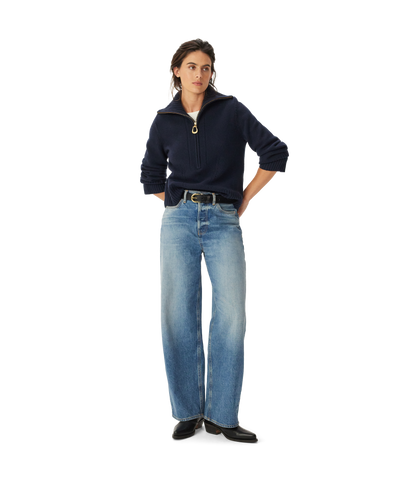 Casuarina lambswool zip knit