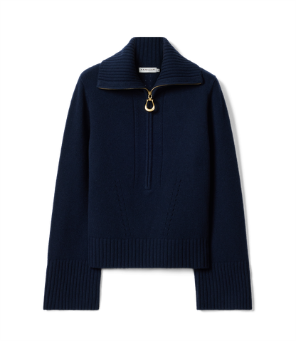 Casuarina lambswool zip knit