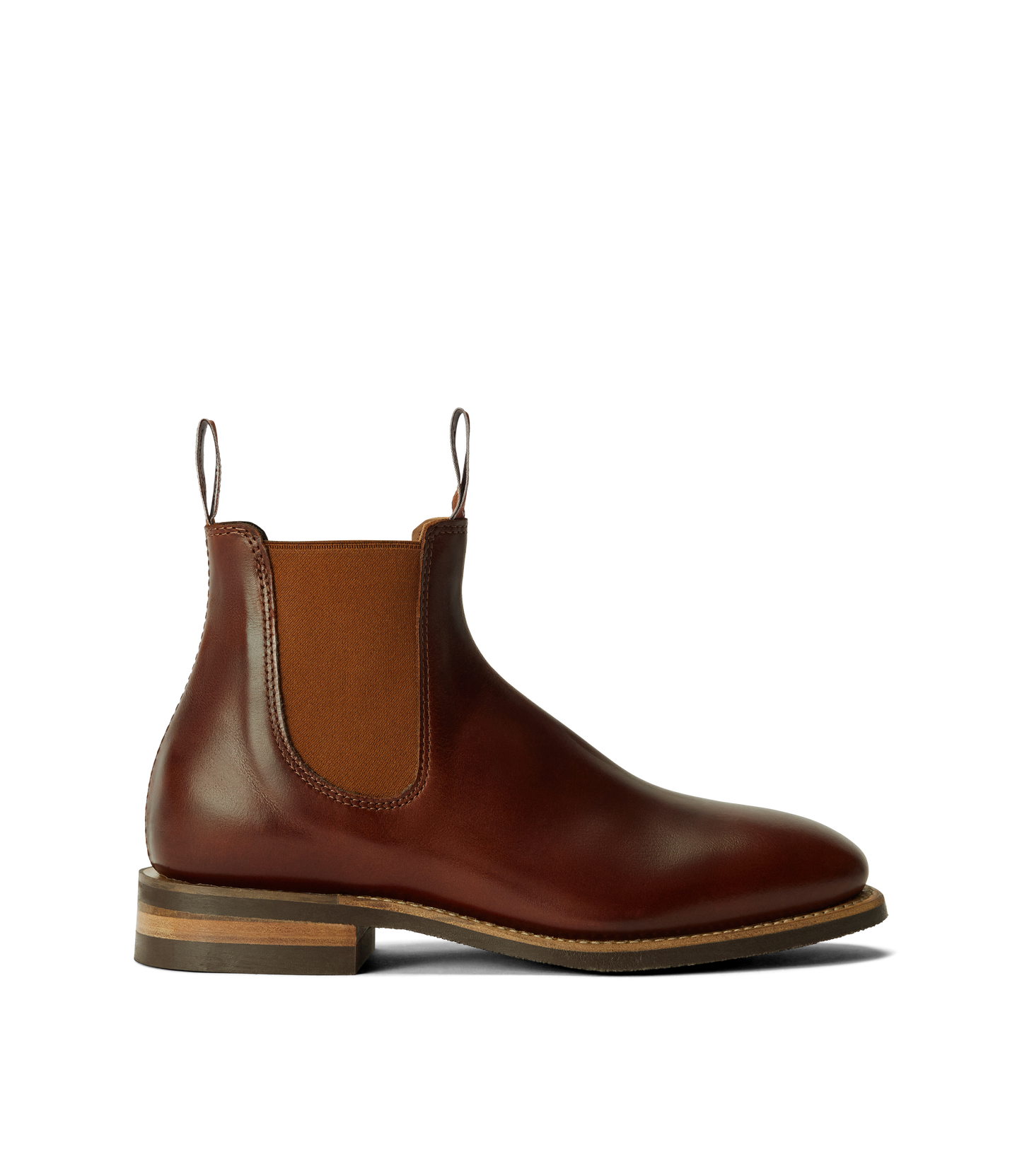 Craftsman boot – mid brown/saddle pull-up leather