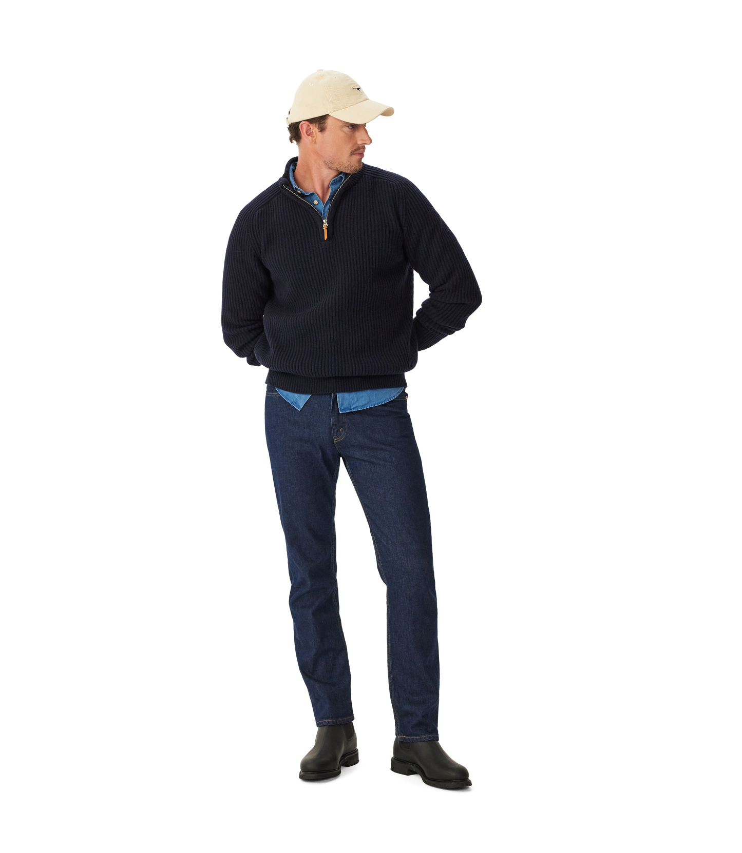 Higgins Merino 1/4 zip knit