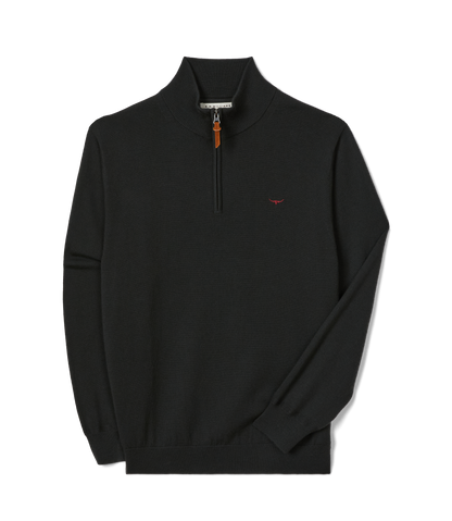 Ernest merino 1/4 zip knit
