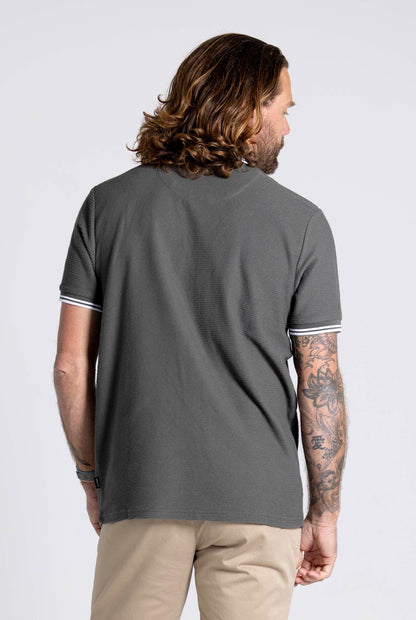 HEATH - ZIP POLO KHAKI