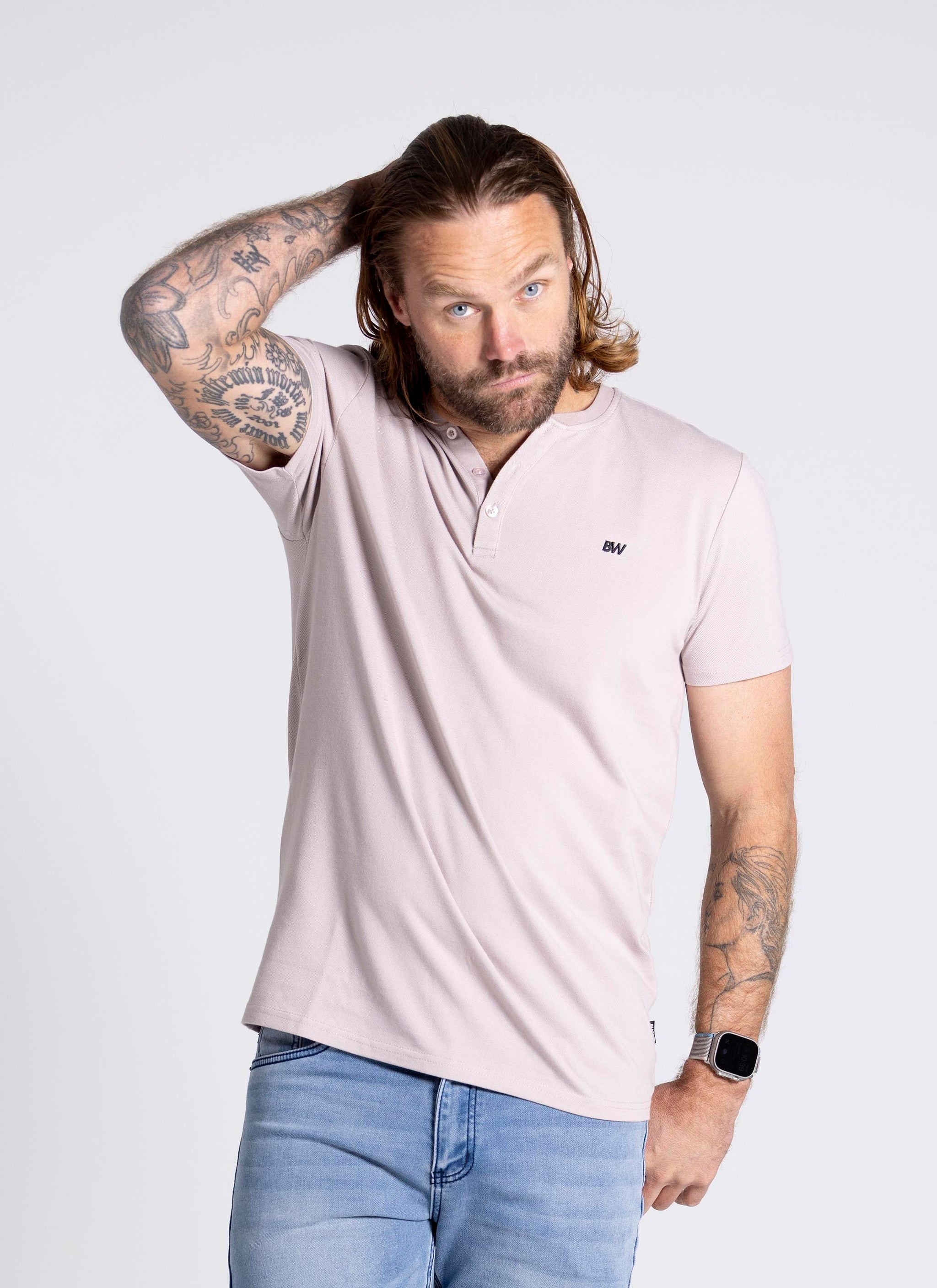 FALCON HENLEY TEE – Ron Dalla