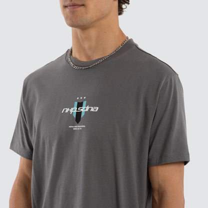 Central Dual Curved Tee Charcoal