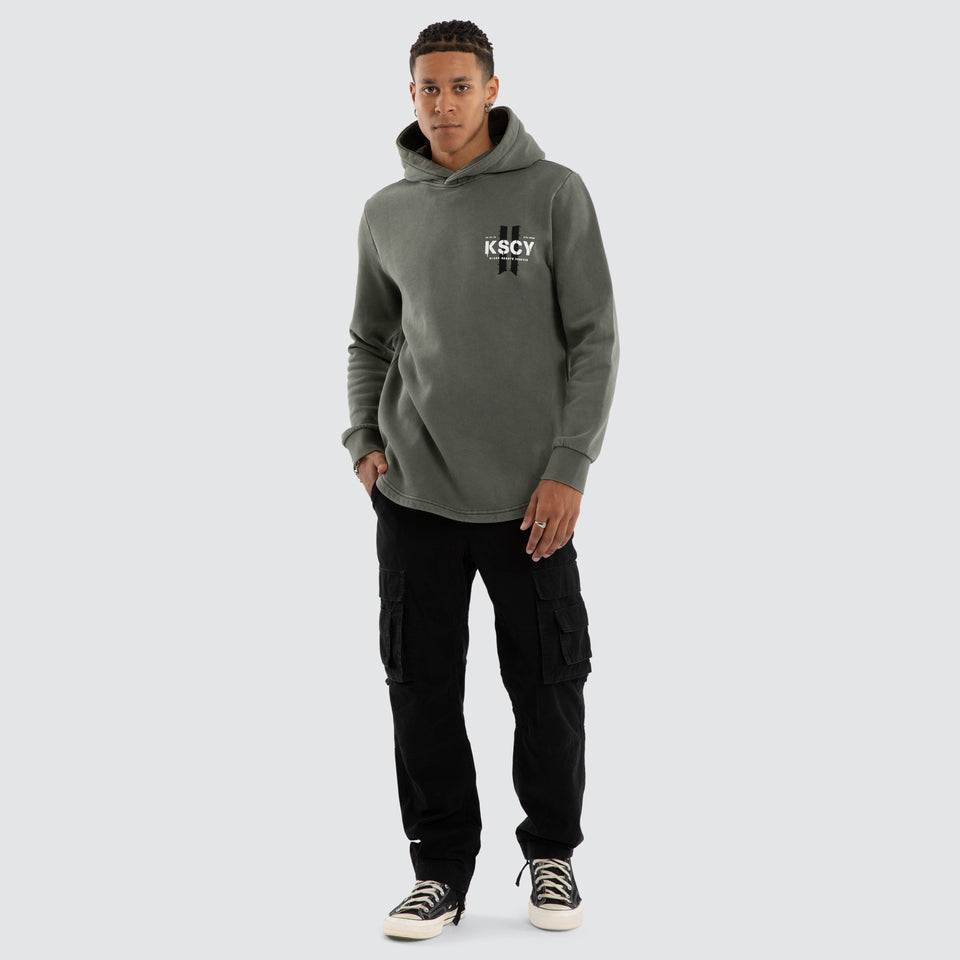 Inferno Dual Curved Hoodie Pigment Basil -KSCY