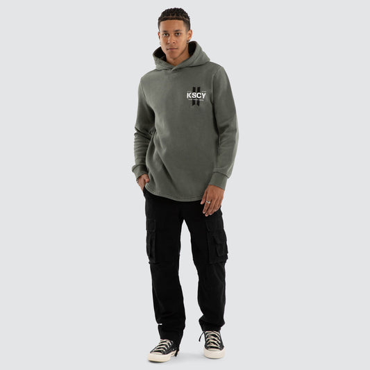 Inferno Dual Curved Hoodie Pigment Basil -KSCY