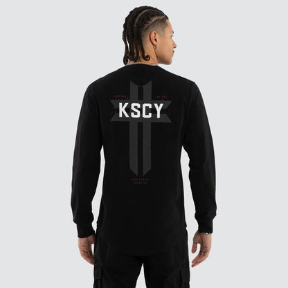Mortal Cape Back Long Sleeve Tee Jet Black -KSCY
