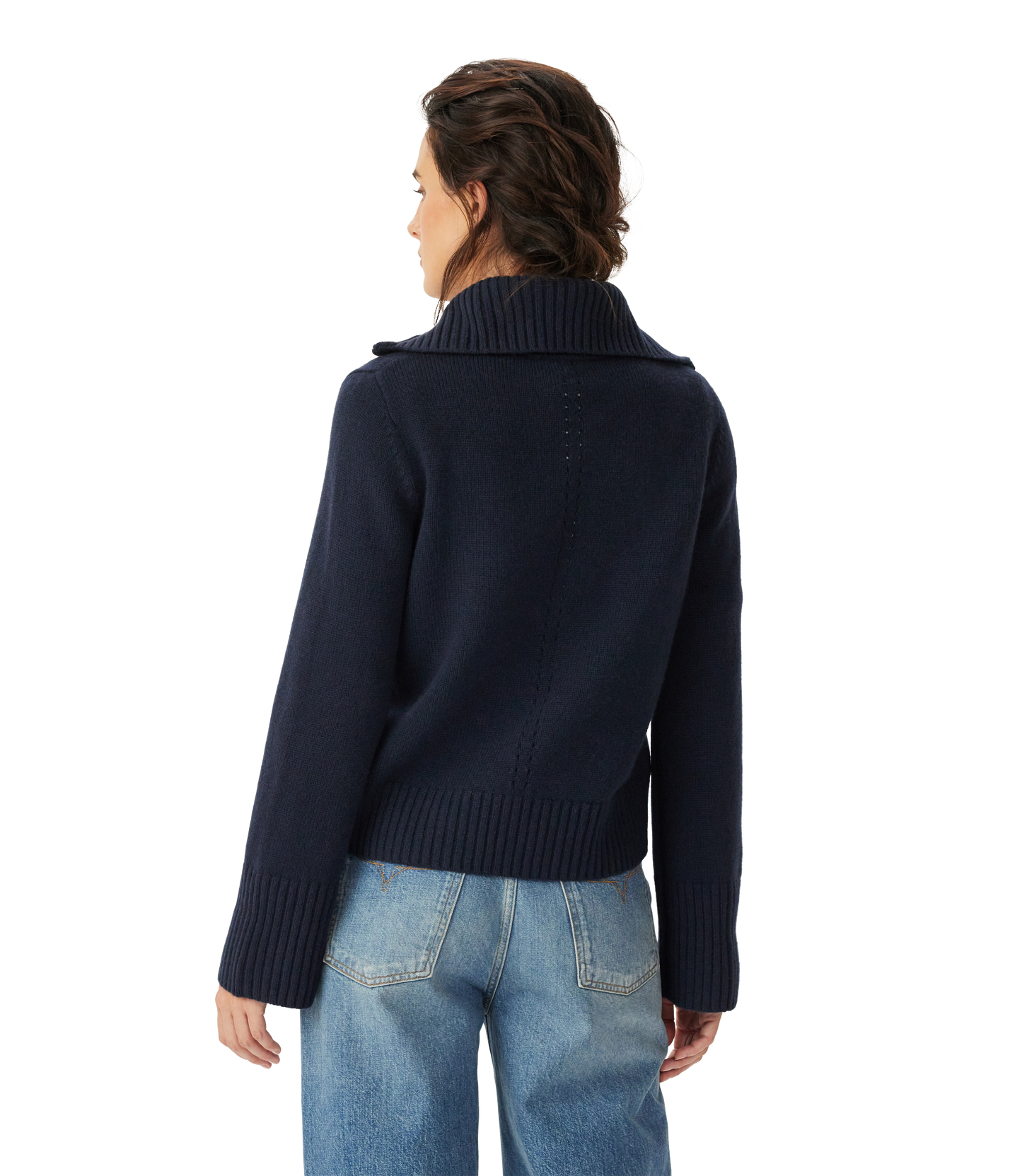 Casuarina lambswool zip knit