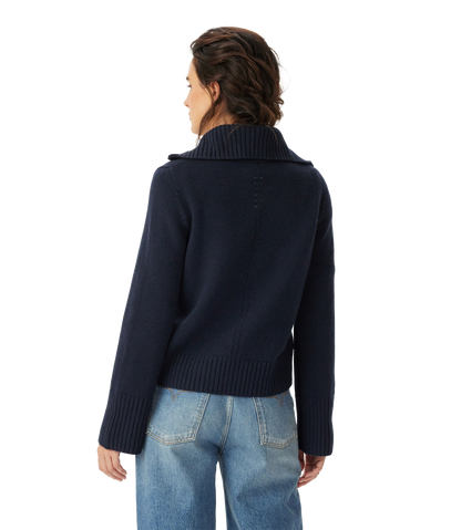 Casuarina lambswool zip knit