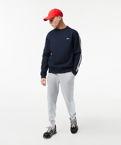 Lacoste Logo Tape Fleece Crew Neck Sweater