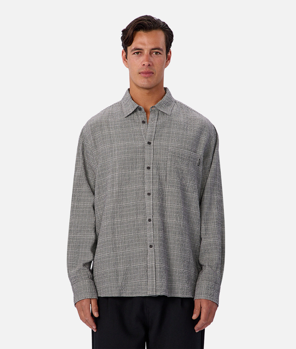 The Cooper Long Sleeve Shirt - Black White