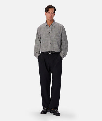 The Cooper Long Sleeve Shirt - Black White