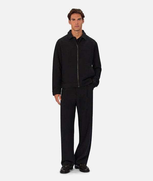 LUSSO LIGHT WEIGHT BOMBER JACKET BLACK