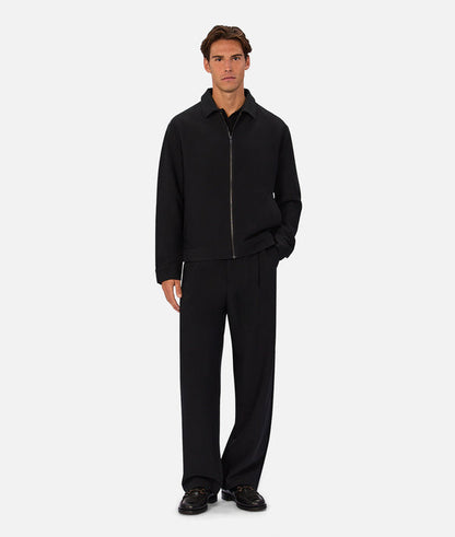 LUSSO LIGHT WEIGHT BOMBER JACKET BLACK
