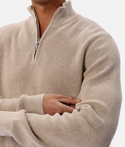The New England Zip Neck Knit