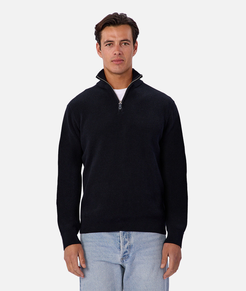 The New England Zip Neck Knit