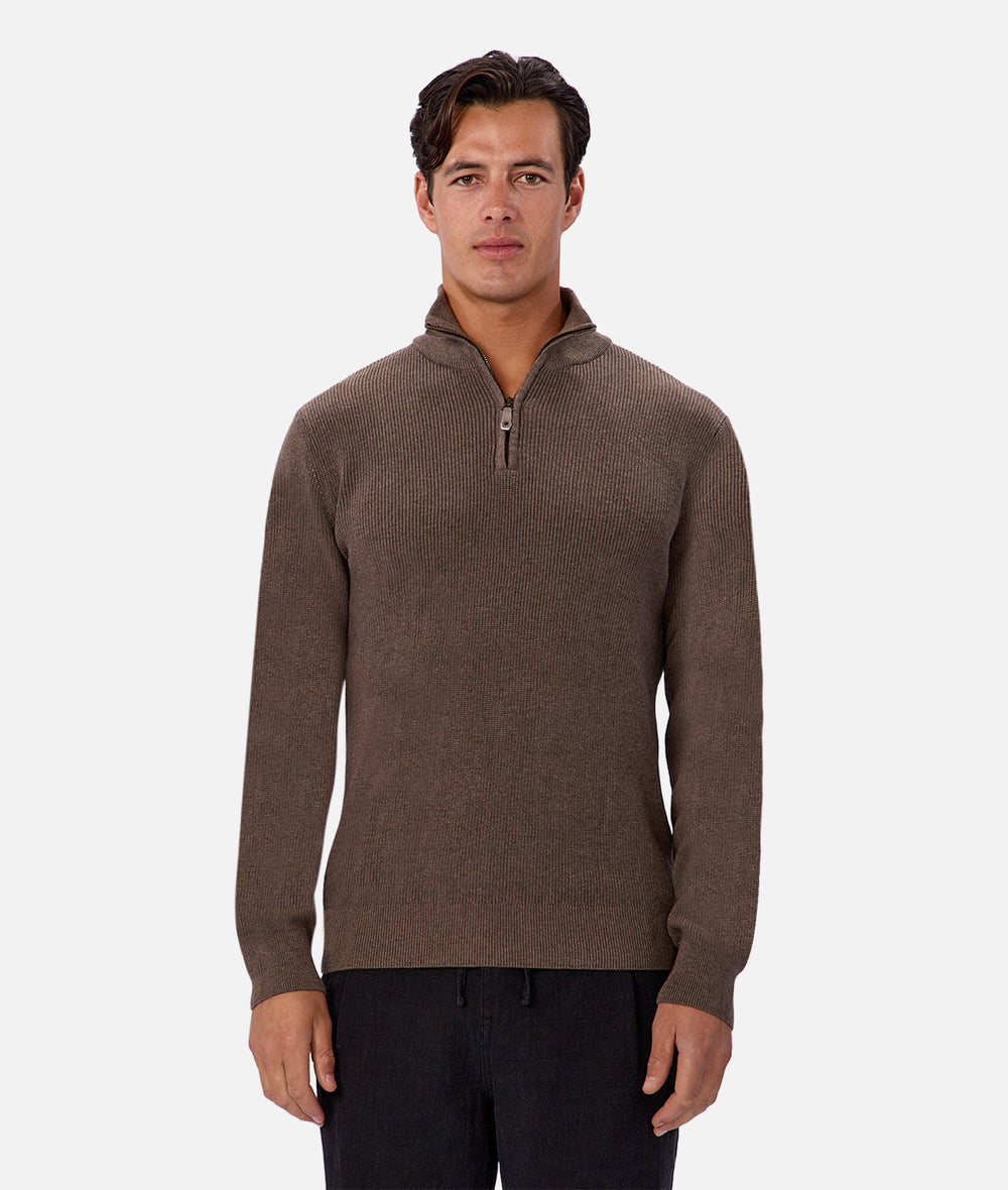 The New England Zip Neck Knit