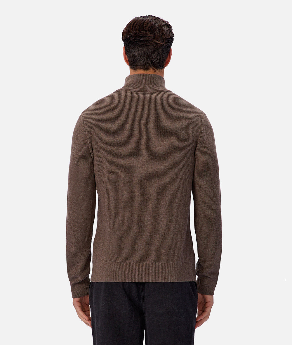 The New England Zip Neck Knit