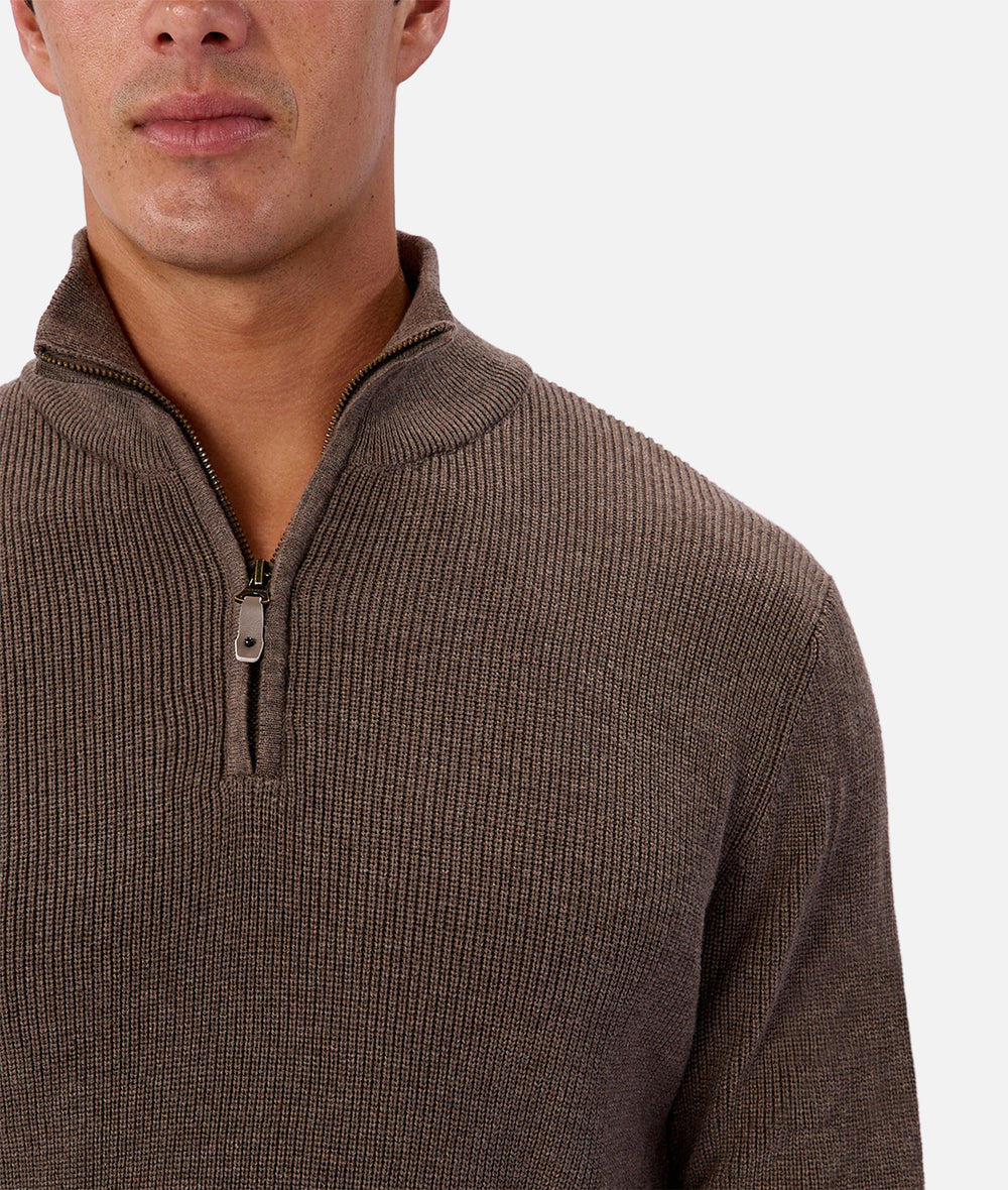 The New England Zip Neck Knit