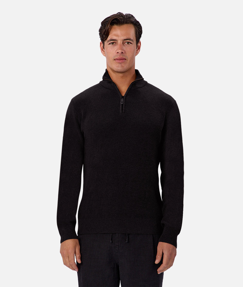 The New England Zip Neck Knit