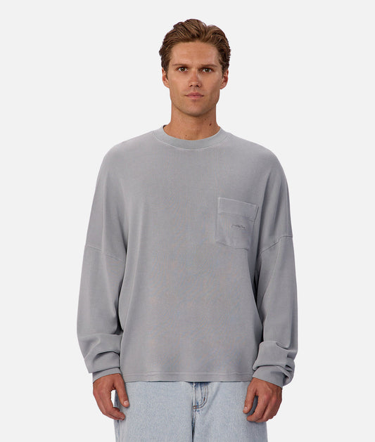 The Boxy Long Sleeve Tee - Quarry