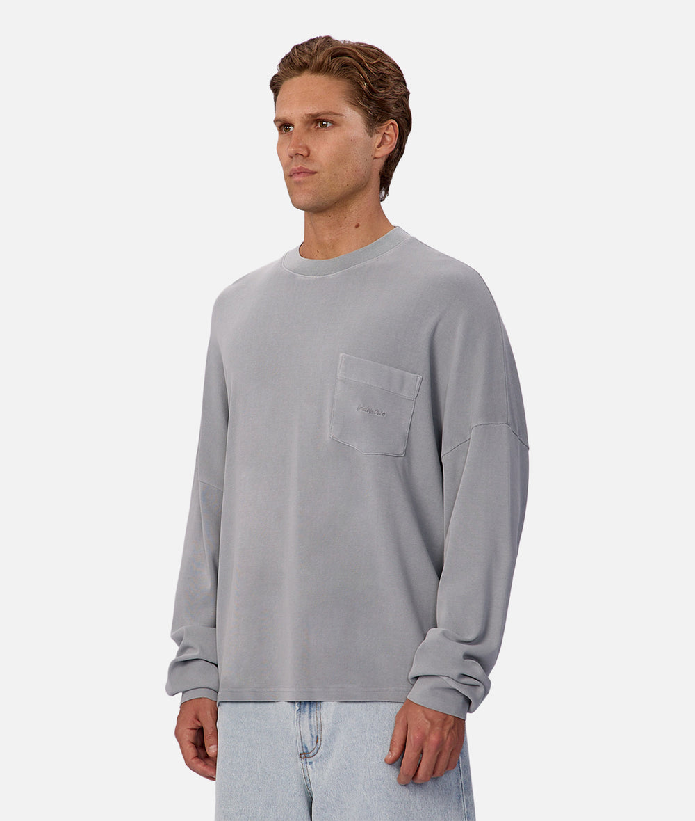 The Boxy Long Sleeve Tee - Quarry