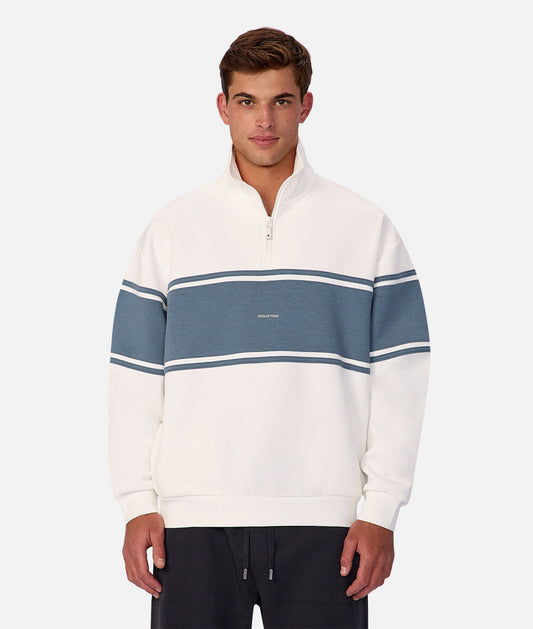 The Tech Southend Track Top - Off White / Adriatic