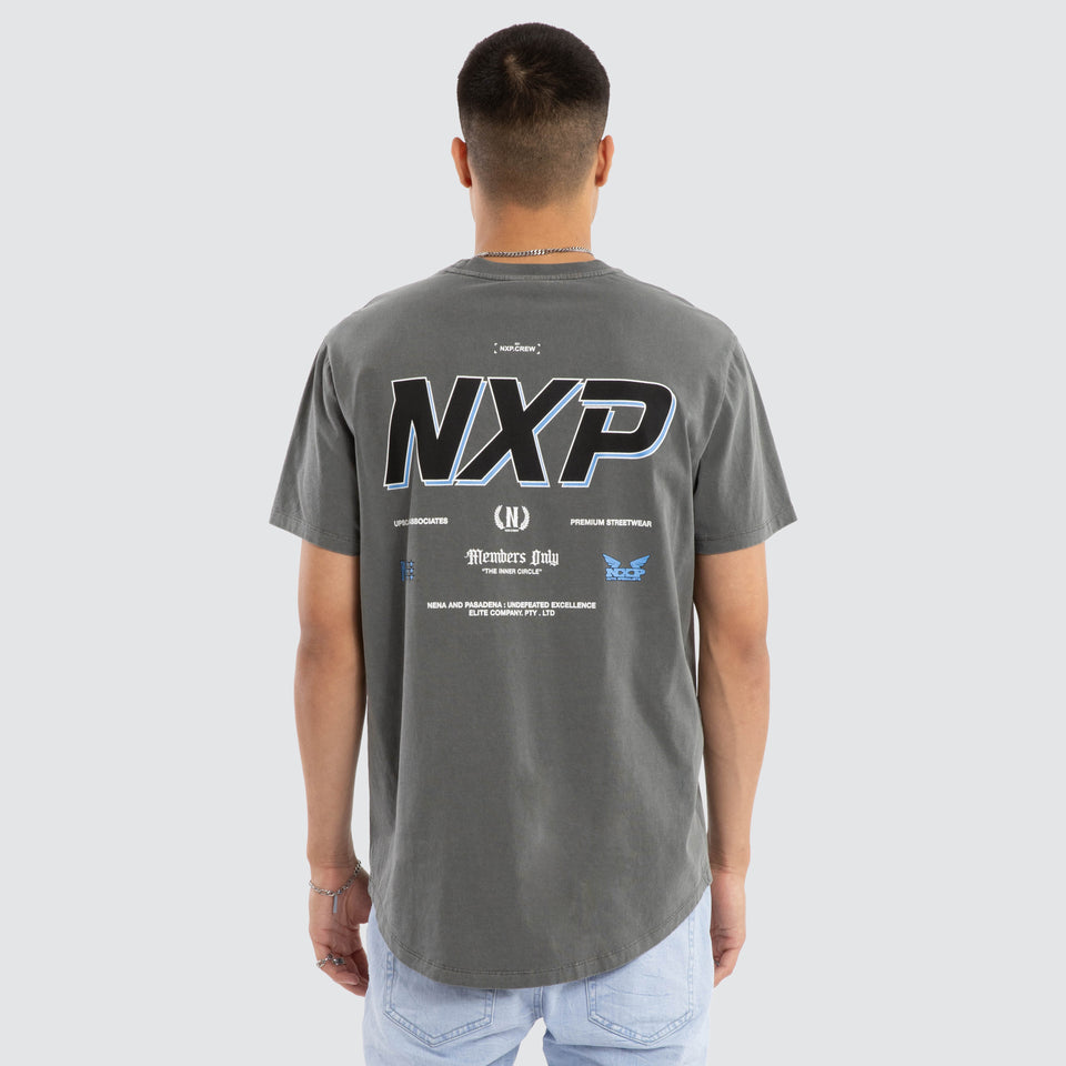 All For One Dual Curved Tee Pigment Steel