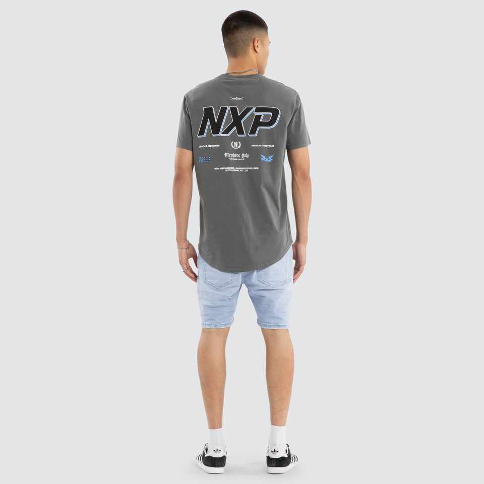 All For One Dual Curved Tee Pigment Steel