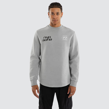 Independent Curved Sweater Pigment Ultimate Grey
