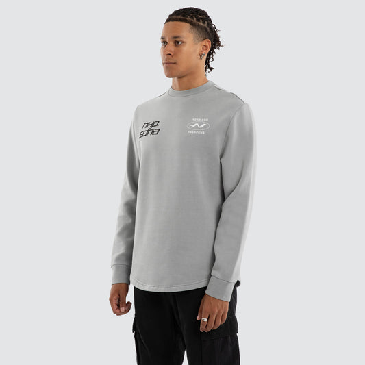 Independent Curved Sweater Pigment Ultimate Grey