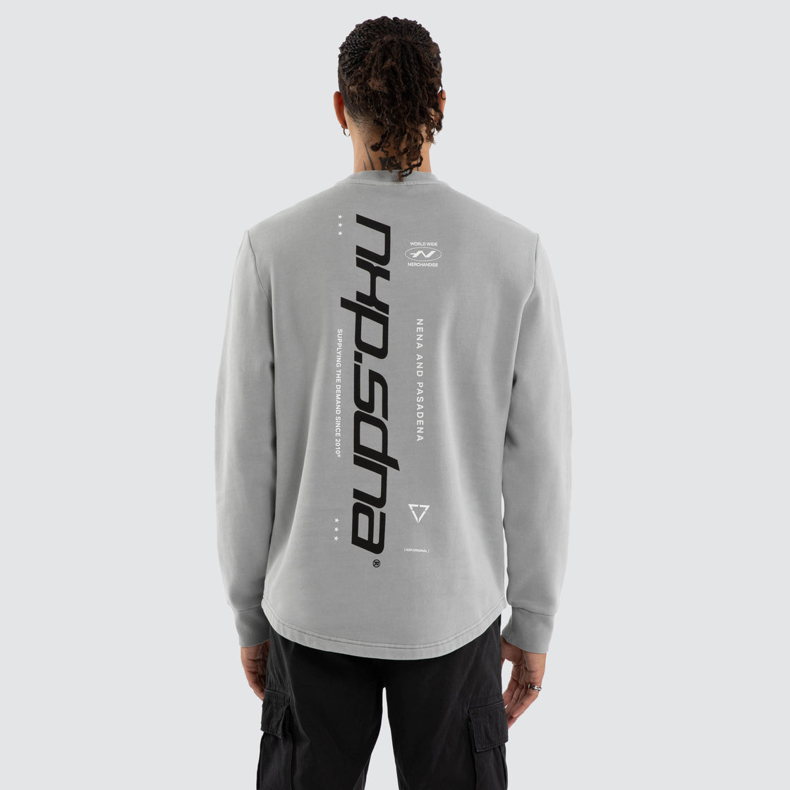 Independent Curved Sweater Pigment Ultimate Grey