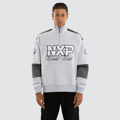 Eternal Zip Pullover Sweater Grey Marle