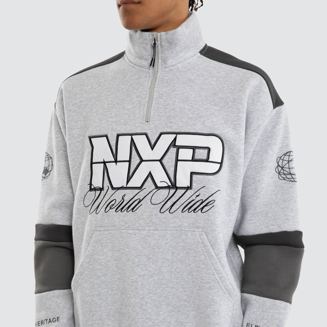 Eternal Zip Pullover Sweater Grey Marle
