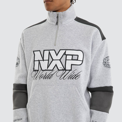Eternal Zip Pullover Sweater Grey Marle