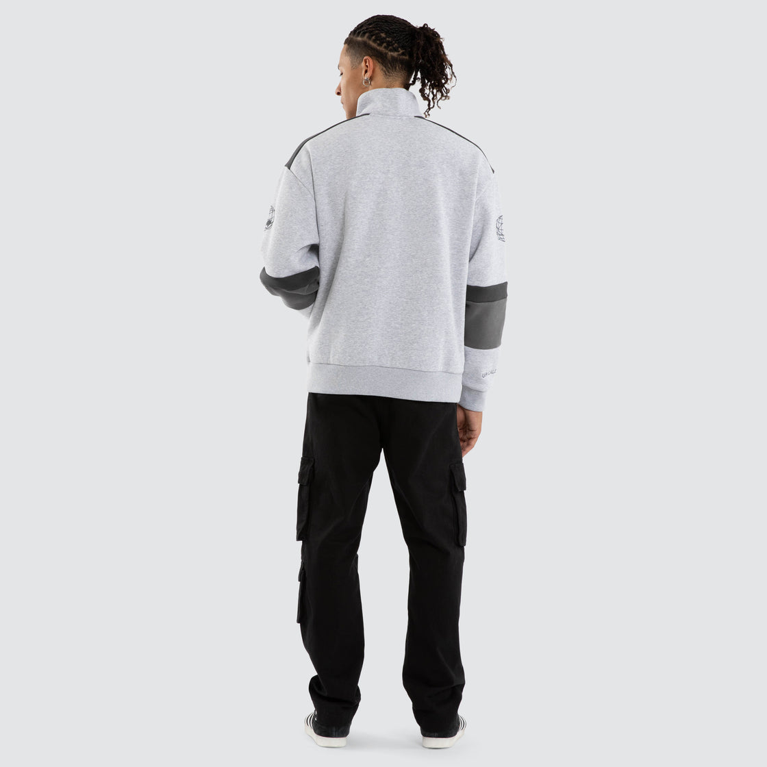 Eternal Zip Pullover Sweater Grey Marle