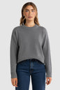 Astrid Knit Crew Charcoal Marle