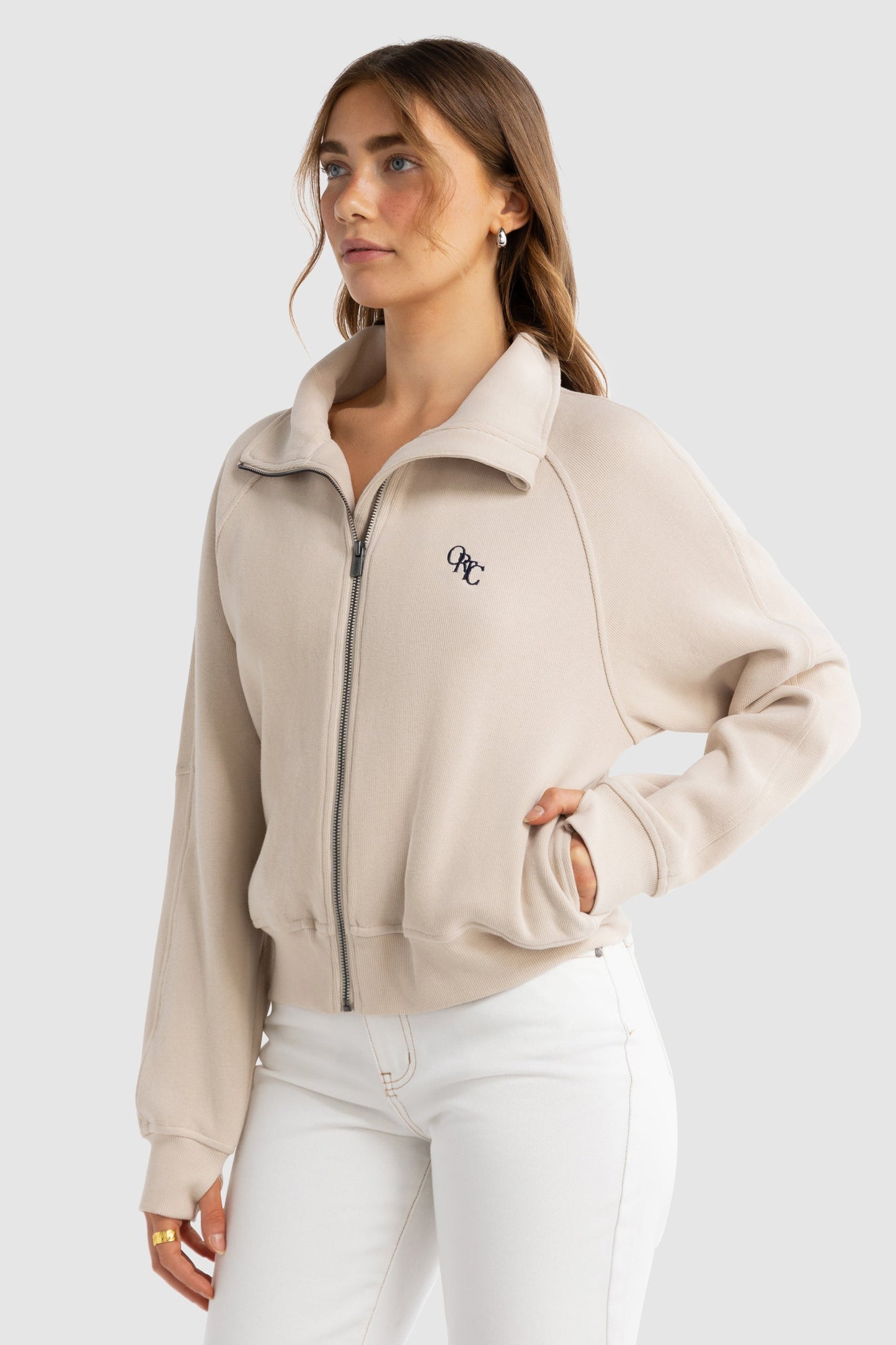 Ava Monogram Collared Jacket