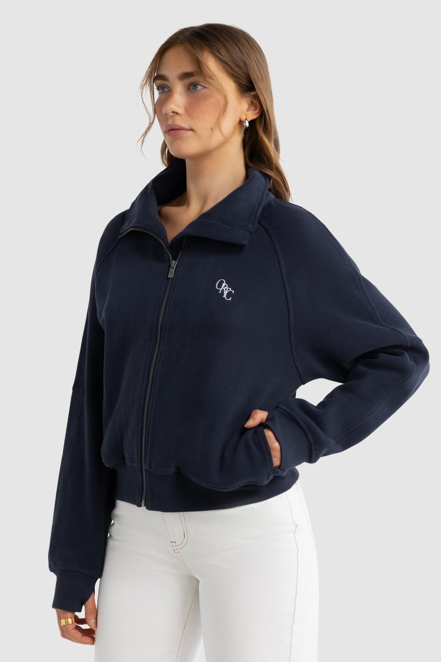 Ava Monogram Collared Jacket