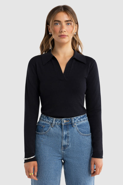Kingston Knit Polo Top
