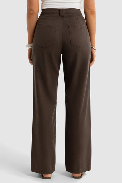 Maya Front Seam Pants Dark Olive