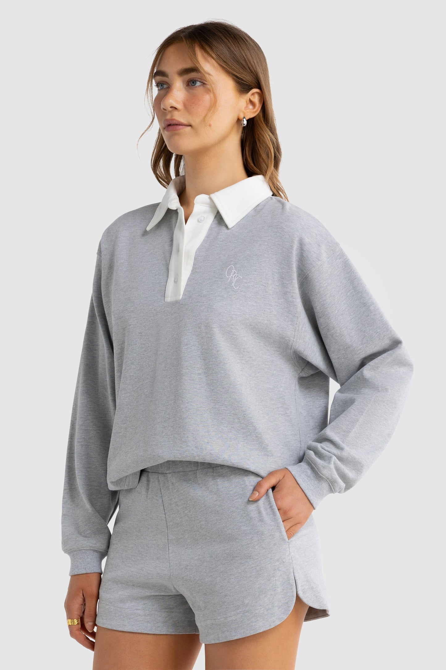 Solene Rugby Sweater Grey Marle