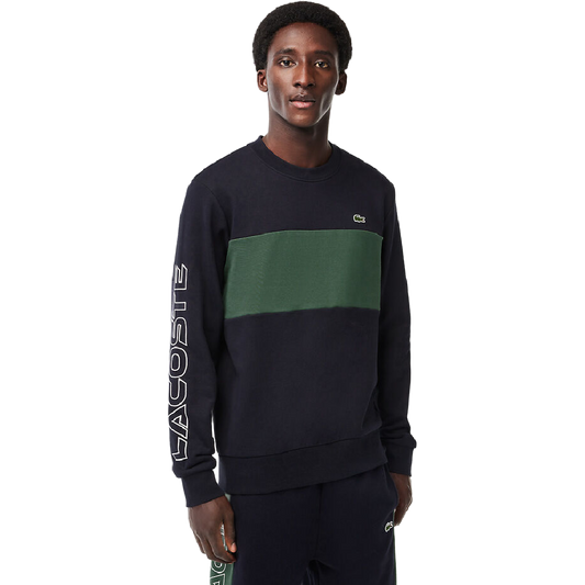 Lacoste | Colour Block Crew Neck Sweatshirt Navy/Green