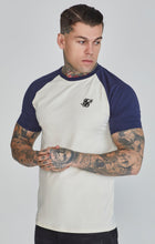 Load image into Gallery viewer, Ecru Navy Raglan T-Shirt
