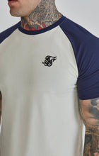 Load image into Gallery viewer, Ecru Navy Raglan T-Shirt
